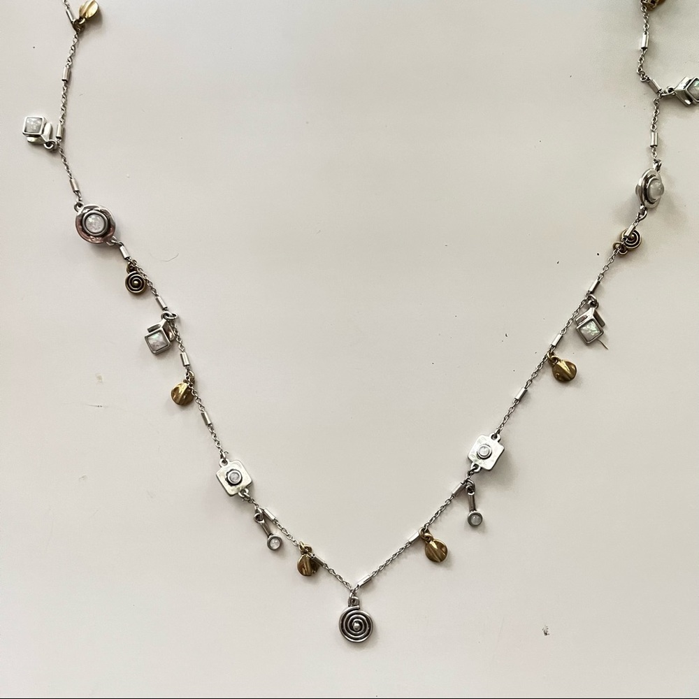 Lucky Brand opal charm necklace